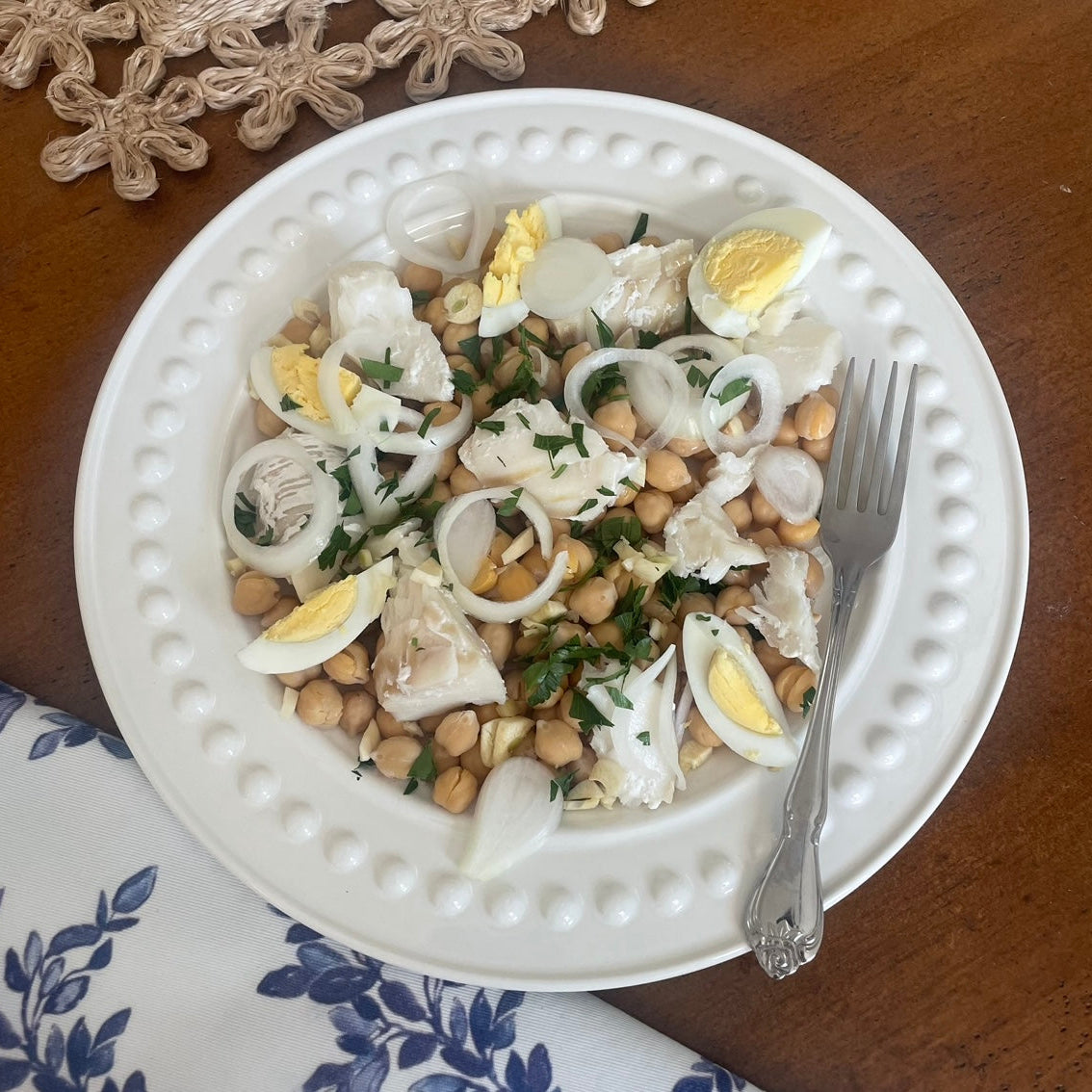 Portuguese Salt Cod and Chickpea Salad Recipe