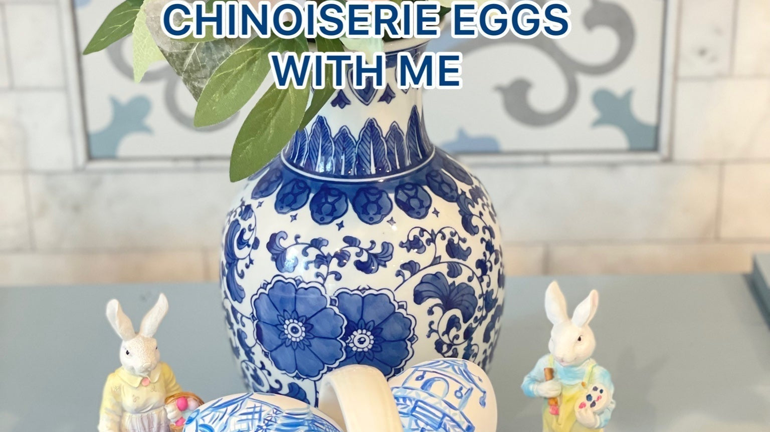 Decorate Chinoiserie Easter Eggs | DIY Tutorial using acrylic paint