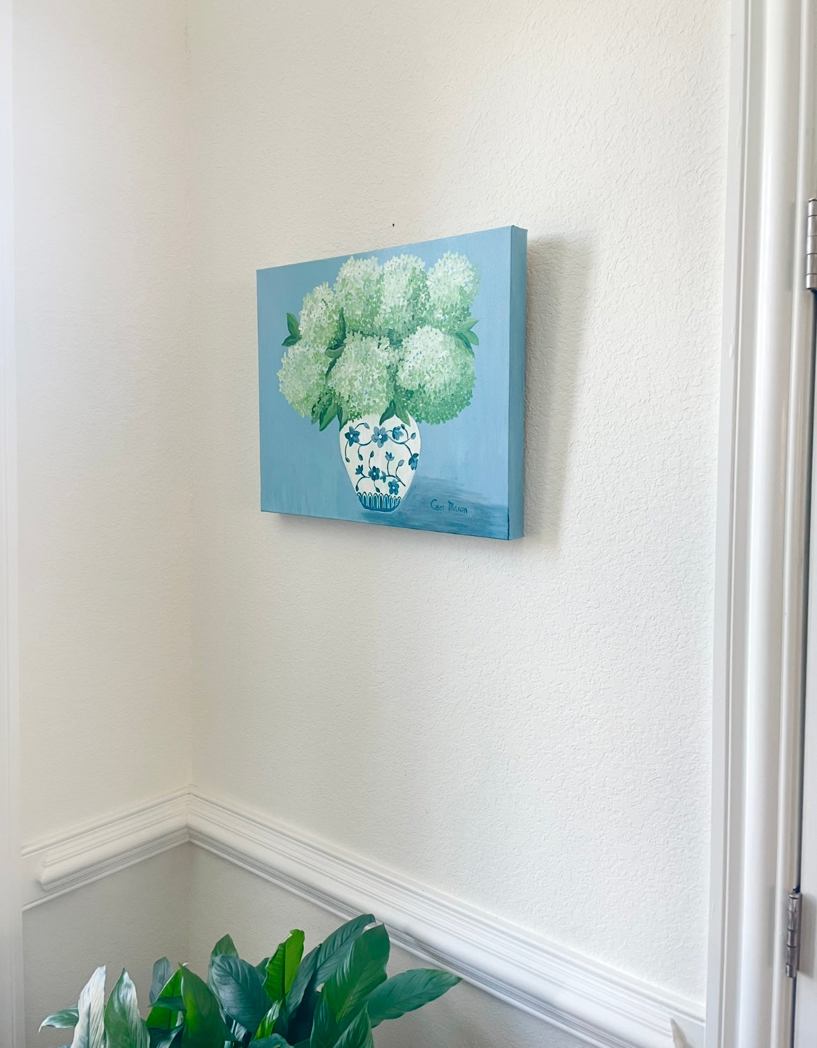 Southern Charm Hydrangeas Acrylic painting by Ceci Mason