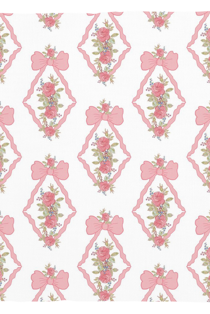 Vintage Roses and Bows Throw Pillows