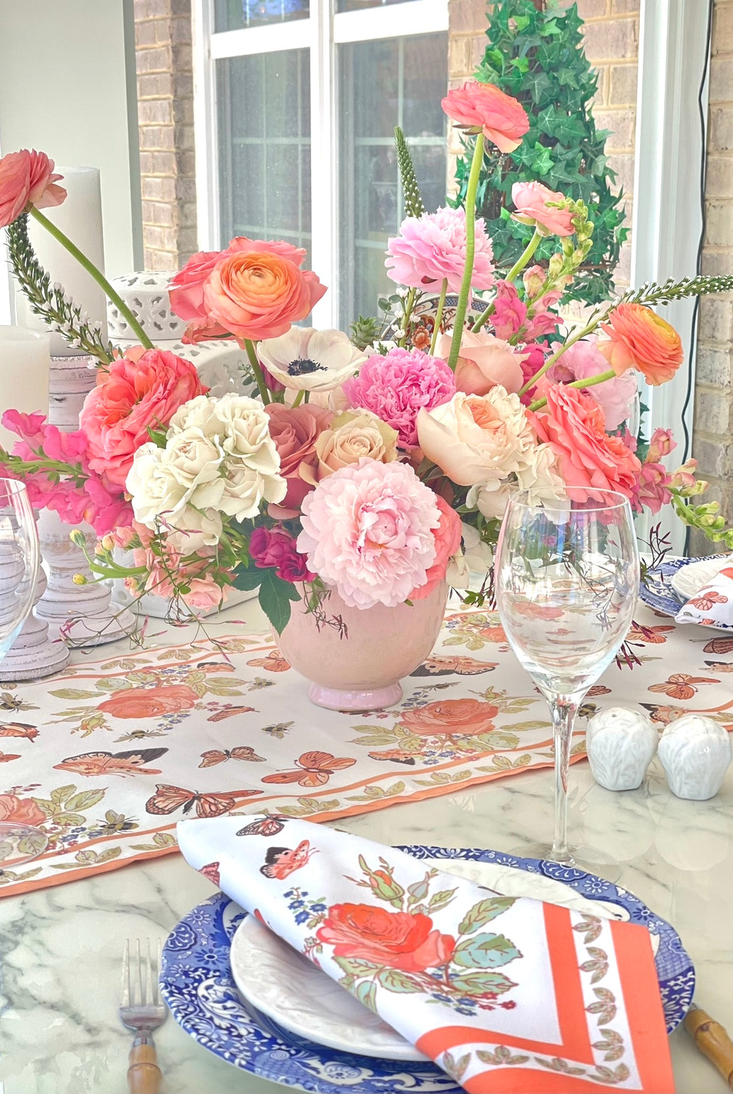 Antique Roses and Butterflies Table Runners by Diga Linda
