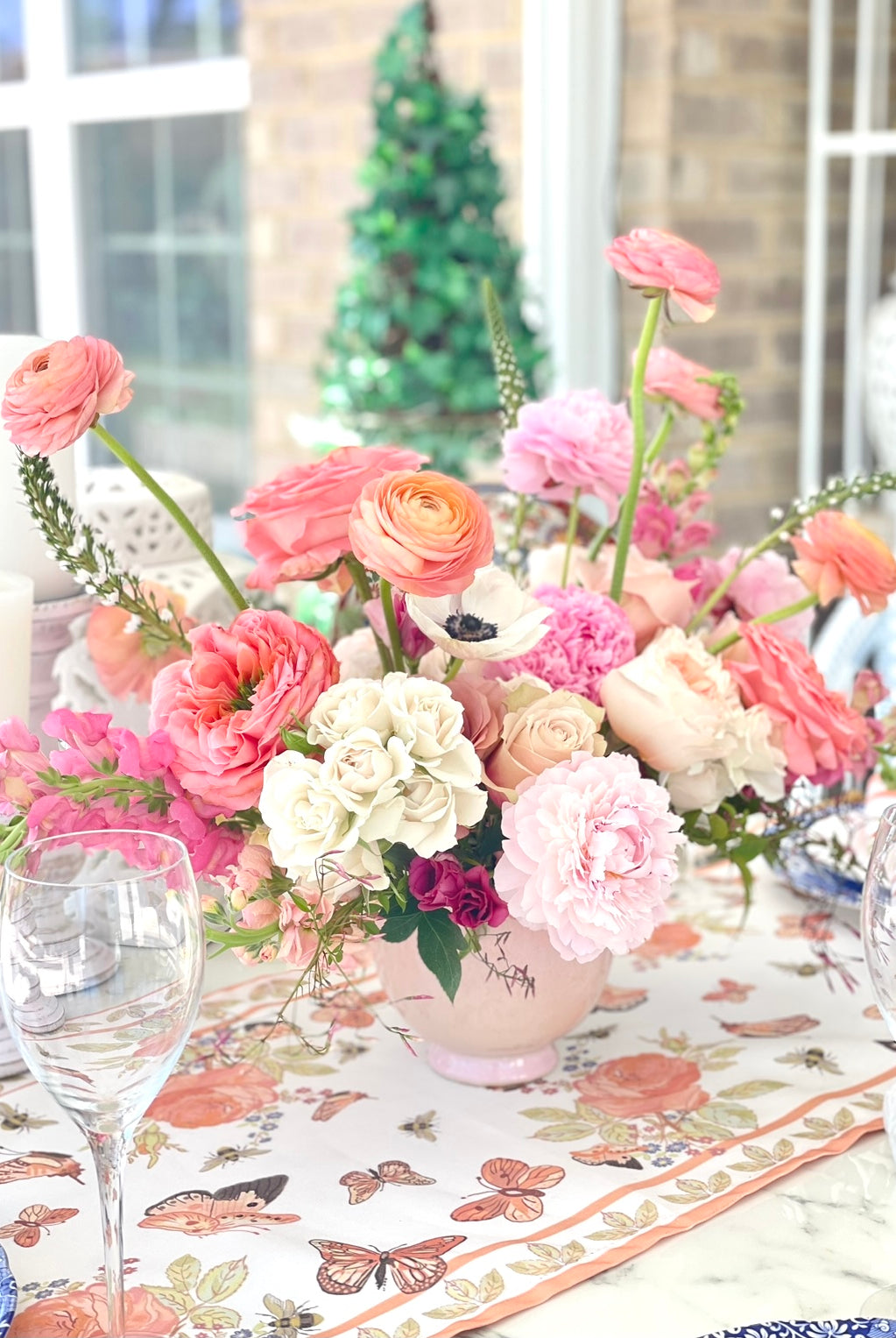 Antique Roses and Butterflies Table Runners by Diga Linda