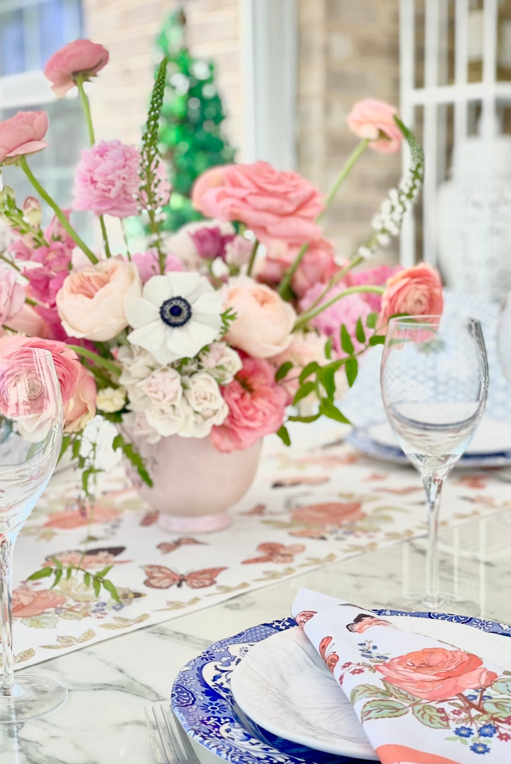 Antique Roses and Butterflies Table Runners by Diga Linda