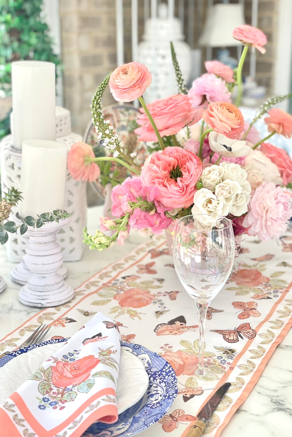 Antique Roses and Butterflies Table Runners by Diga Linda