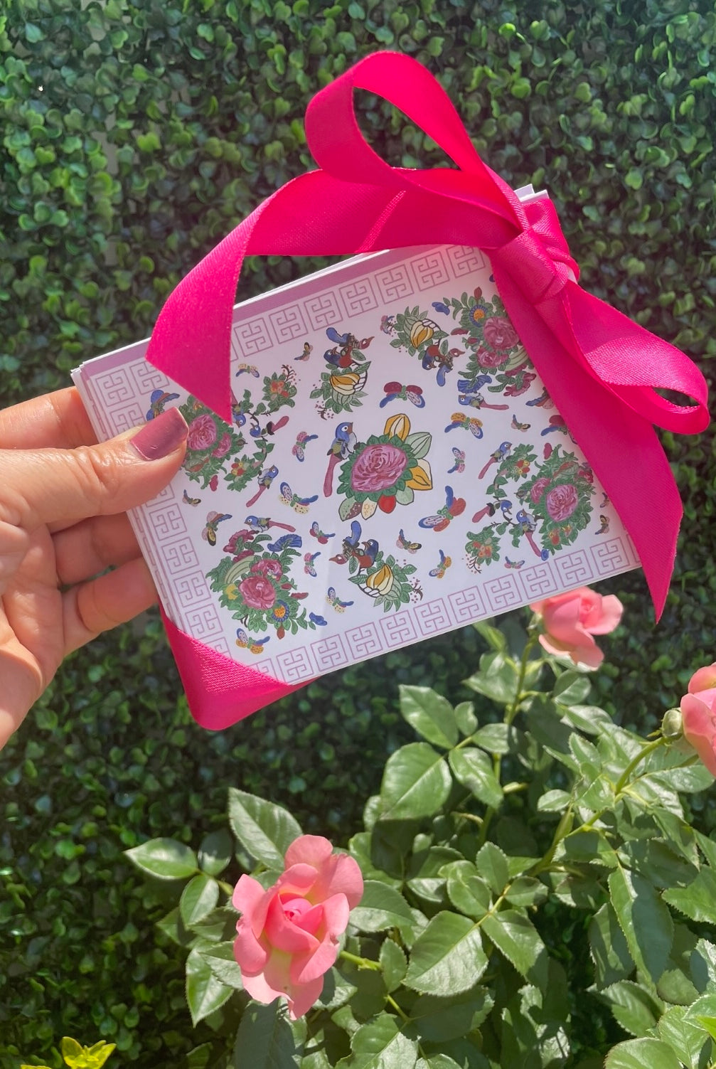 Famille Rose Folded Cards by Diga Linda
