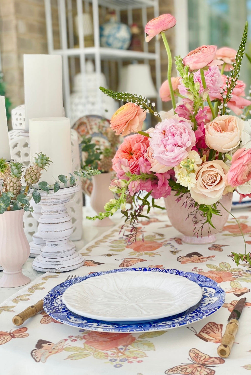 Antique Roses and Butterflies Table Runners by Diga Linda