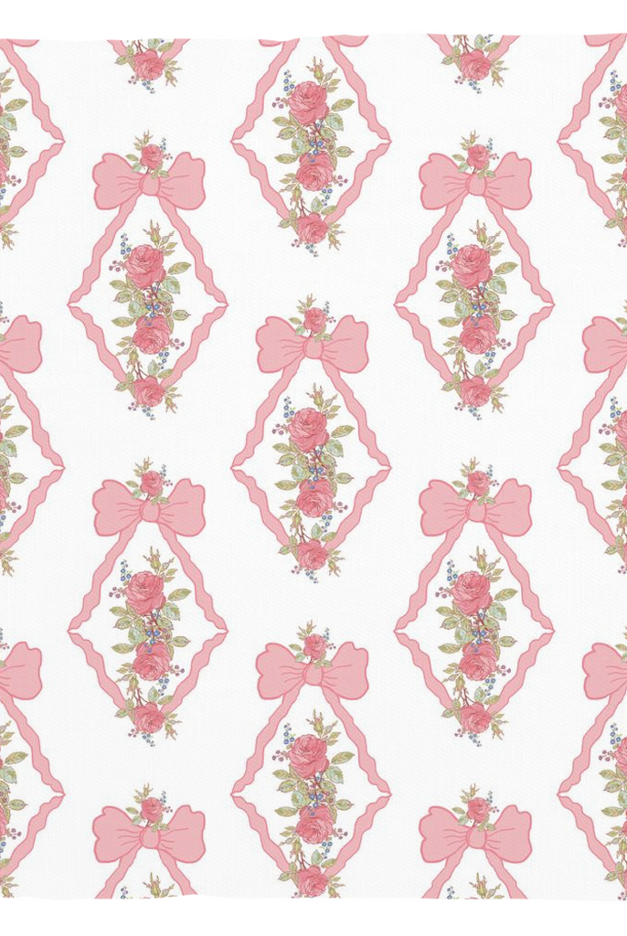 Vintage Roses and Bows Throw Pillows