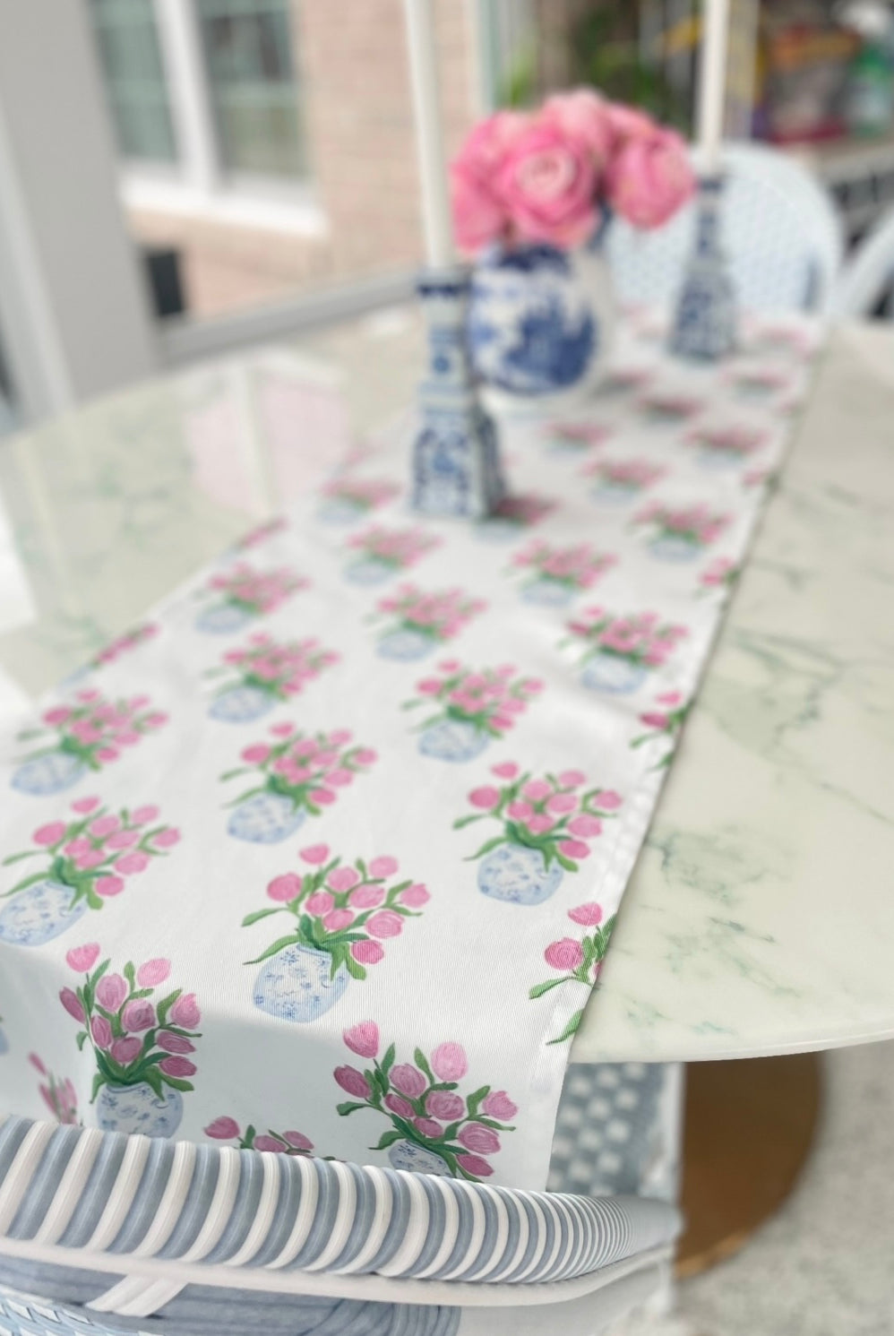 Pink Tulips Table Runners