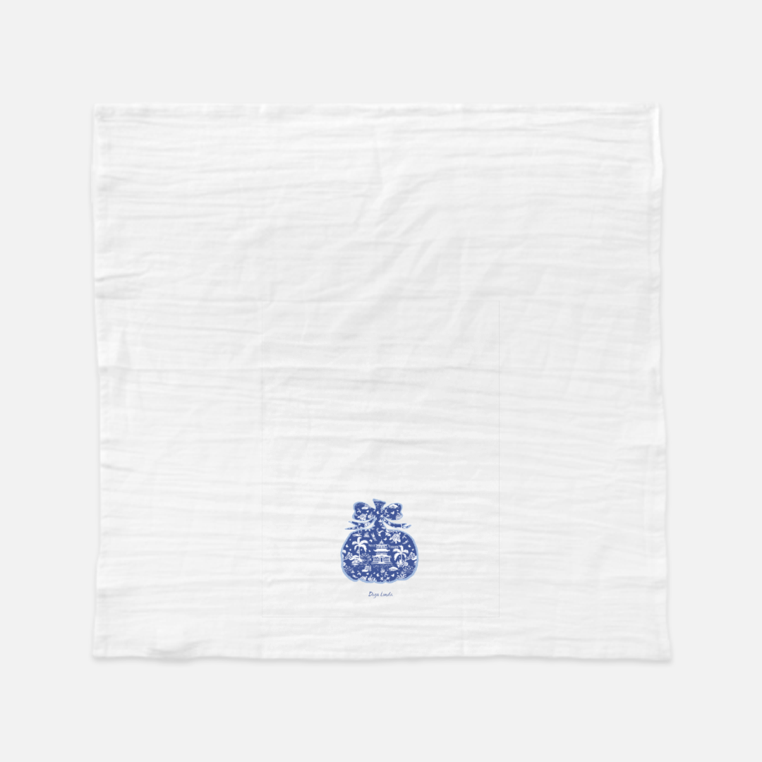 Bow Pagoda Pumpkin Tea Towel/Flour Sack