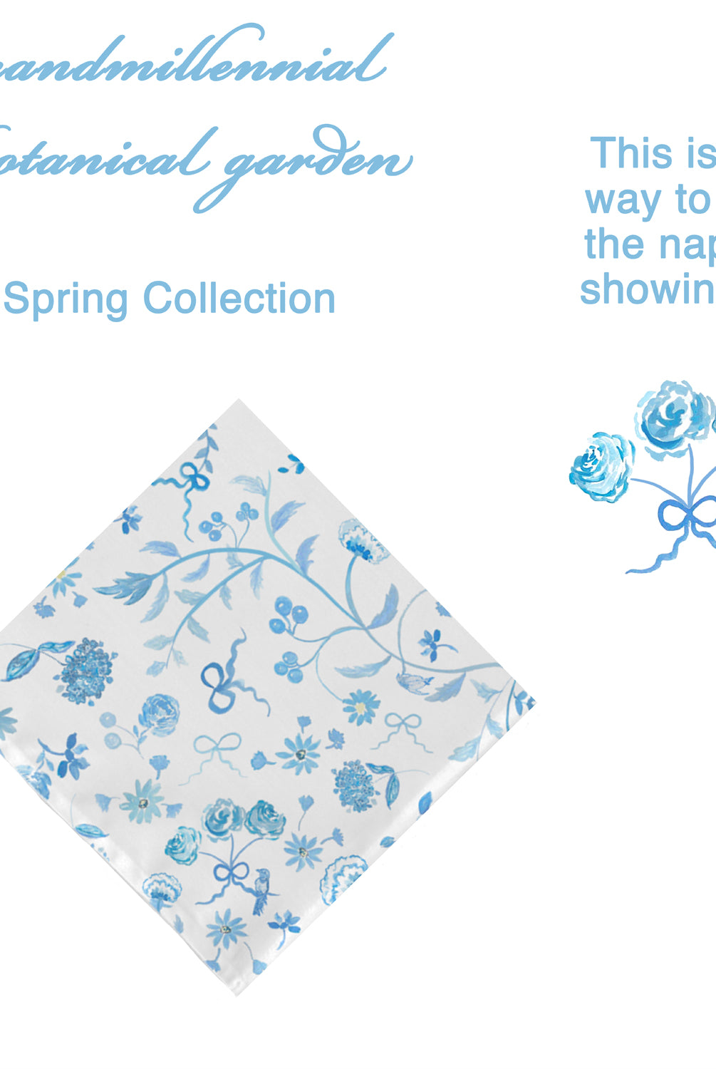 Grandmillennial Botanical Garden Cloth Napkins