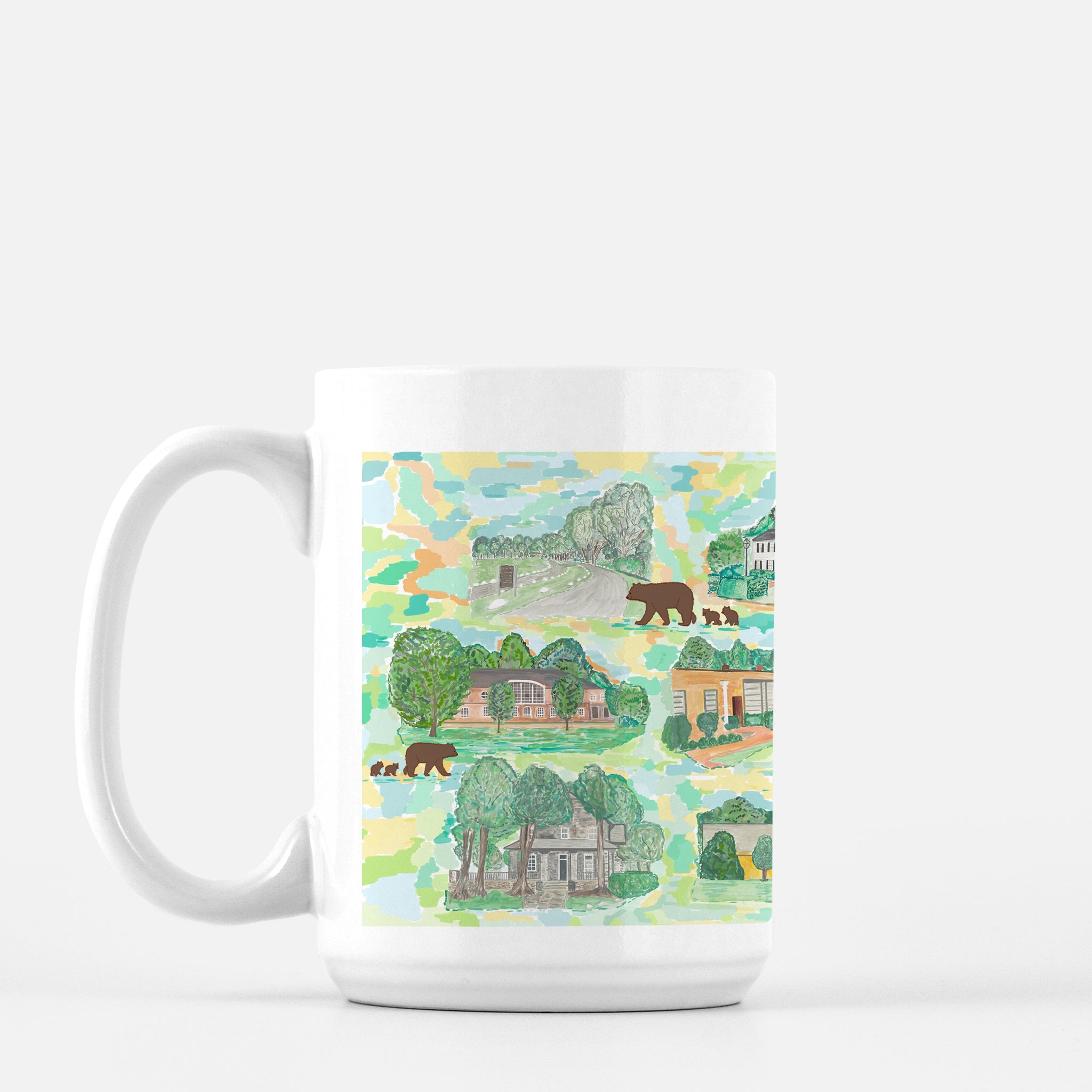 “School Buildings” print mug - Diga Linda