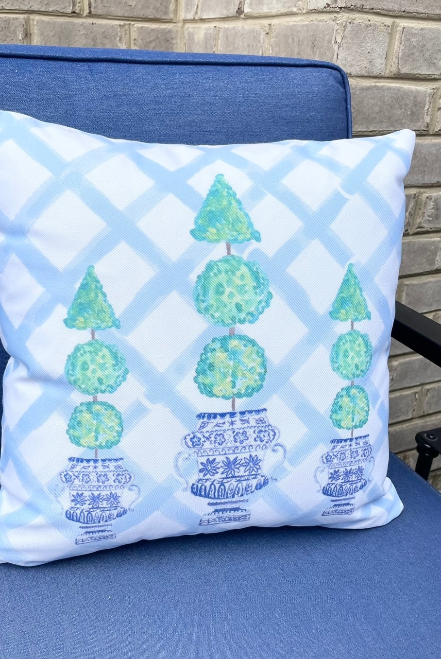 Topiaries in Blue Bamboo Deluxe Large Mug - Diga Linda
