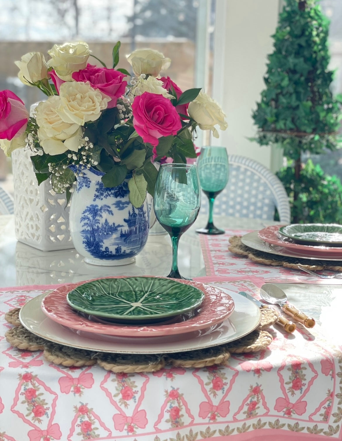 Vintage Roses and Bows Napkin (2PK) by Diga Linda