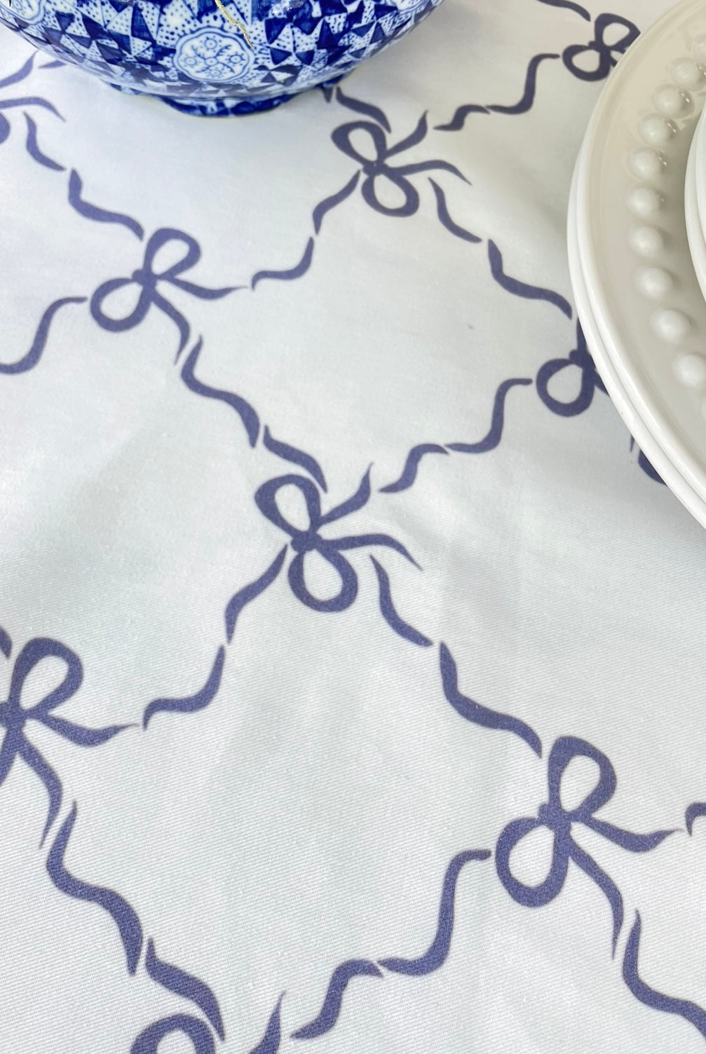 Indigo Bow Tablecloths by Diga Linda