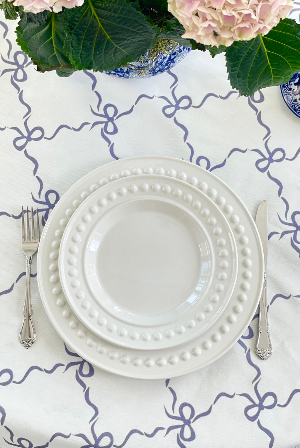 Indigo Bow Tablecloths by Diga Linda