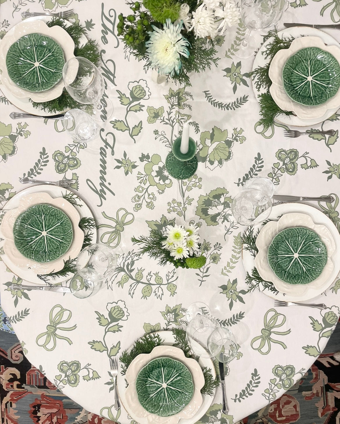 Custom Linda's Garden Tablecloth