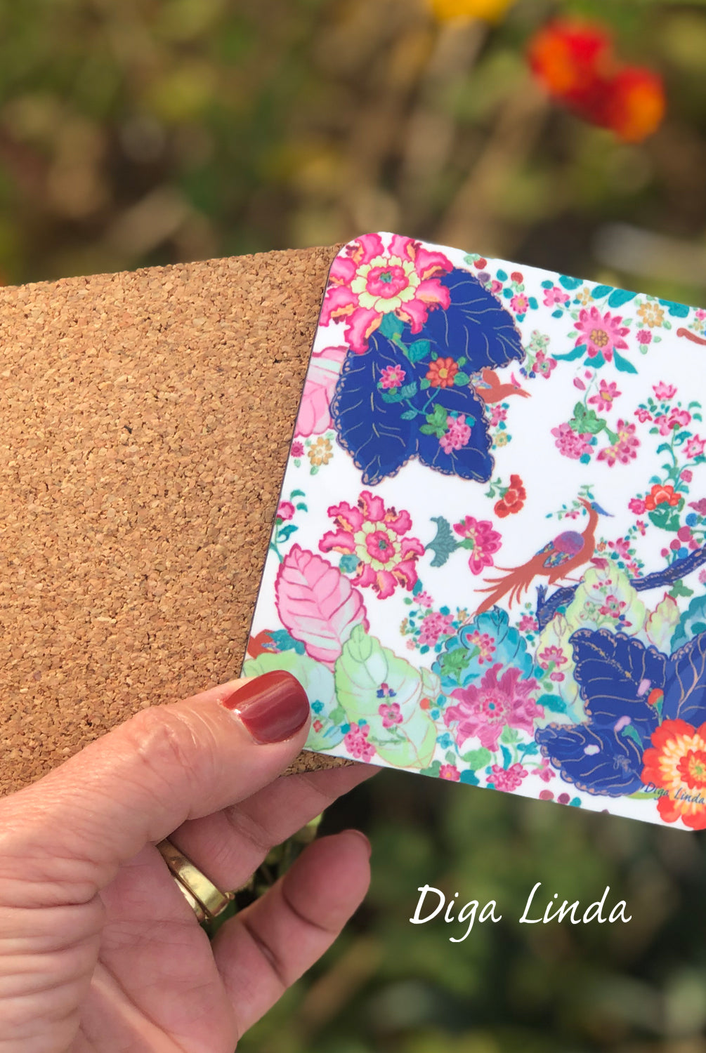 Chinoiserie Tobacco Leaf Coasters by Diga Linda