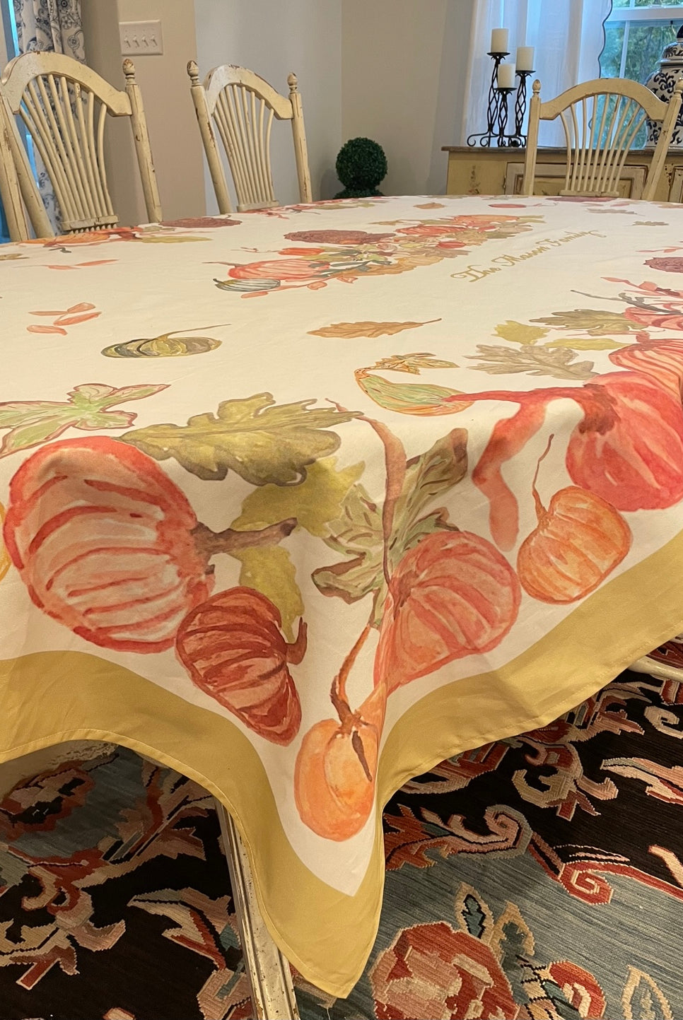 Personalized Give Thanks Tablecloth by Diga Linda