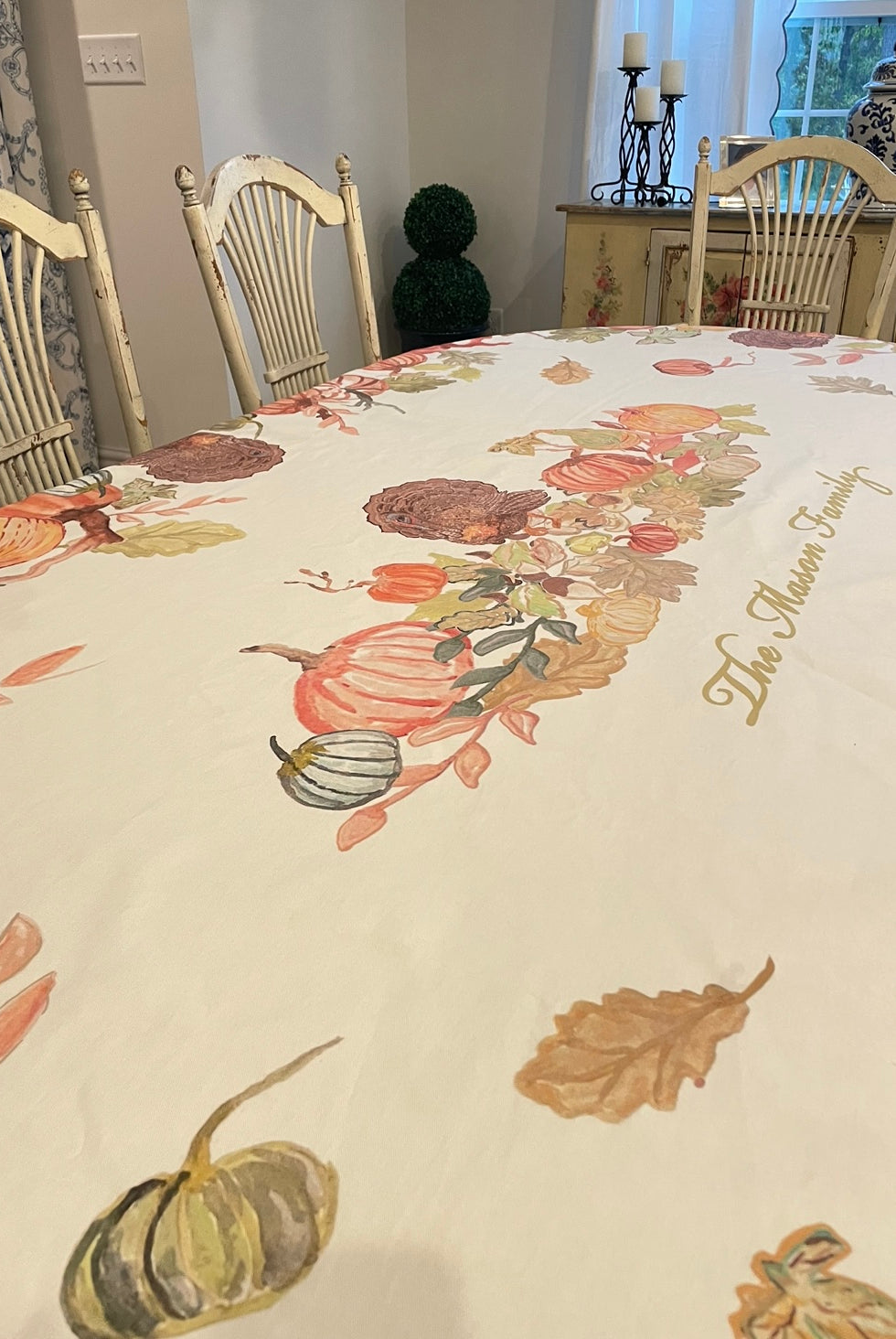 Personalized Give Thanks Tablecloth by Diga LInda