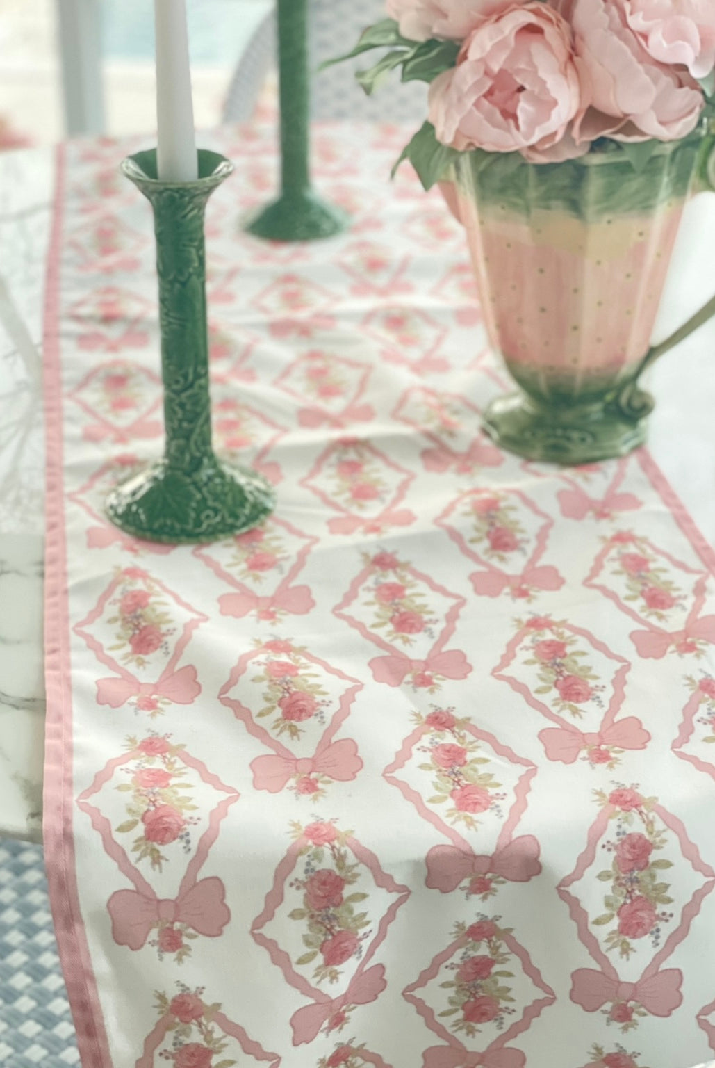 Vintage Roses and bows Table Runners