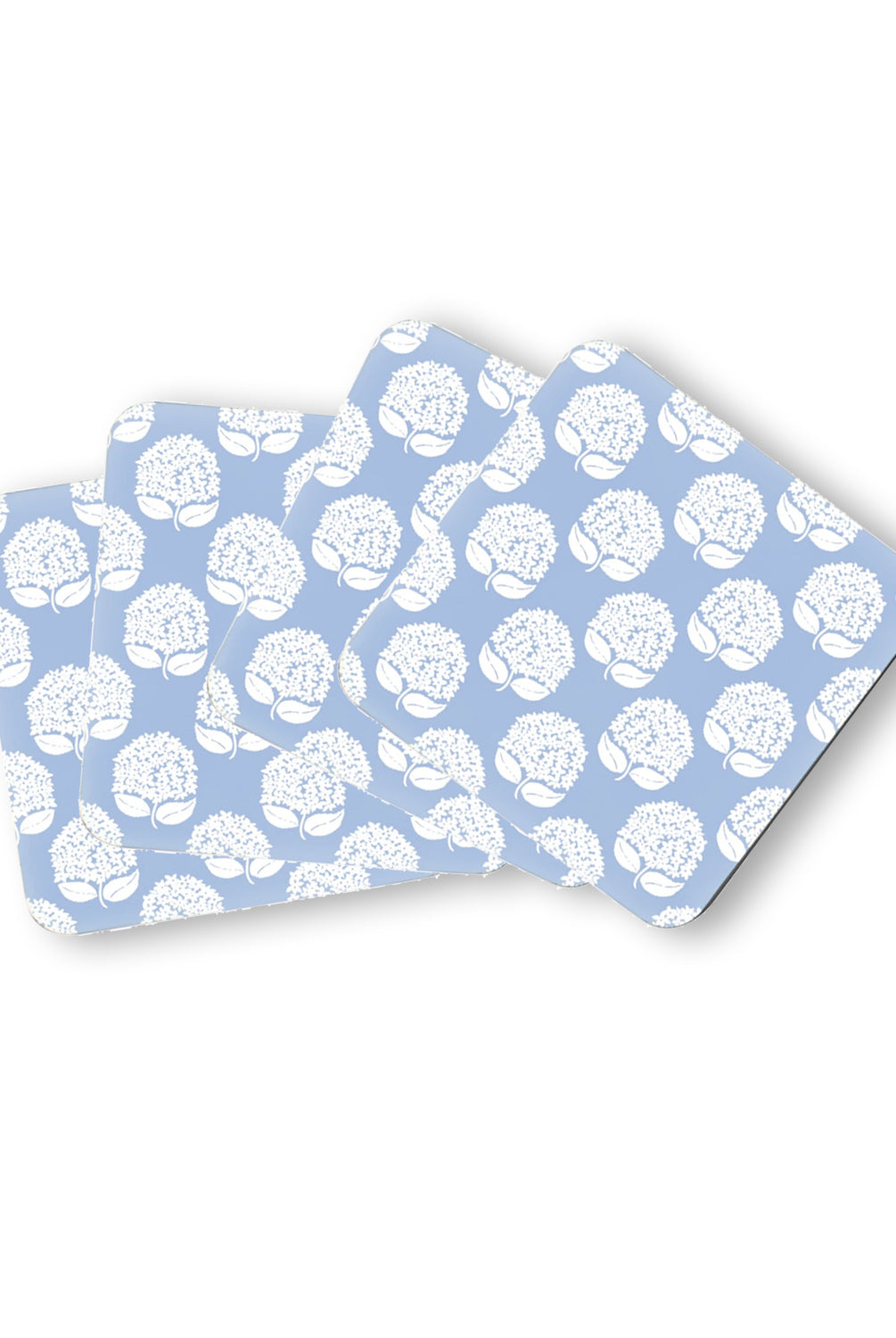 Chapple Chandler white hydrangeas coasters set of 4