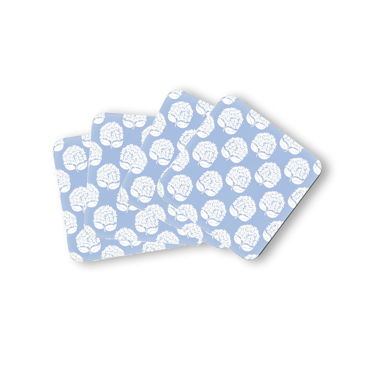 Chapple Chandler white hydrangeas coasters set of 4