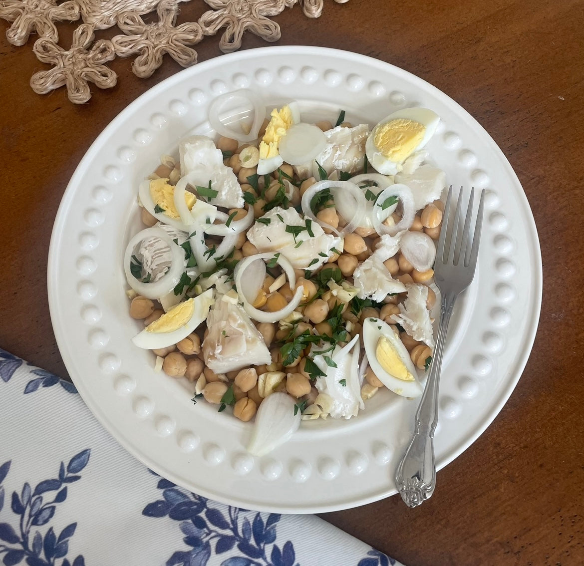 Portuguese Salt Cod and Chickpea Salad Recipe