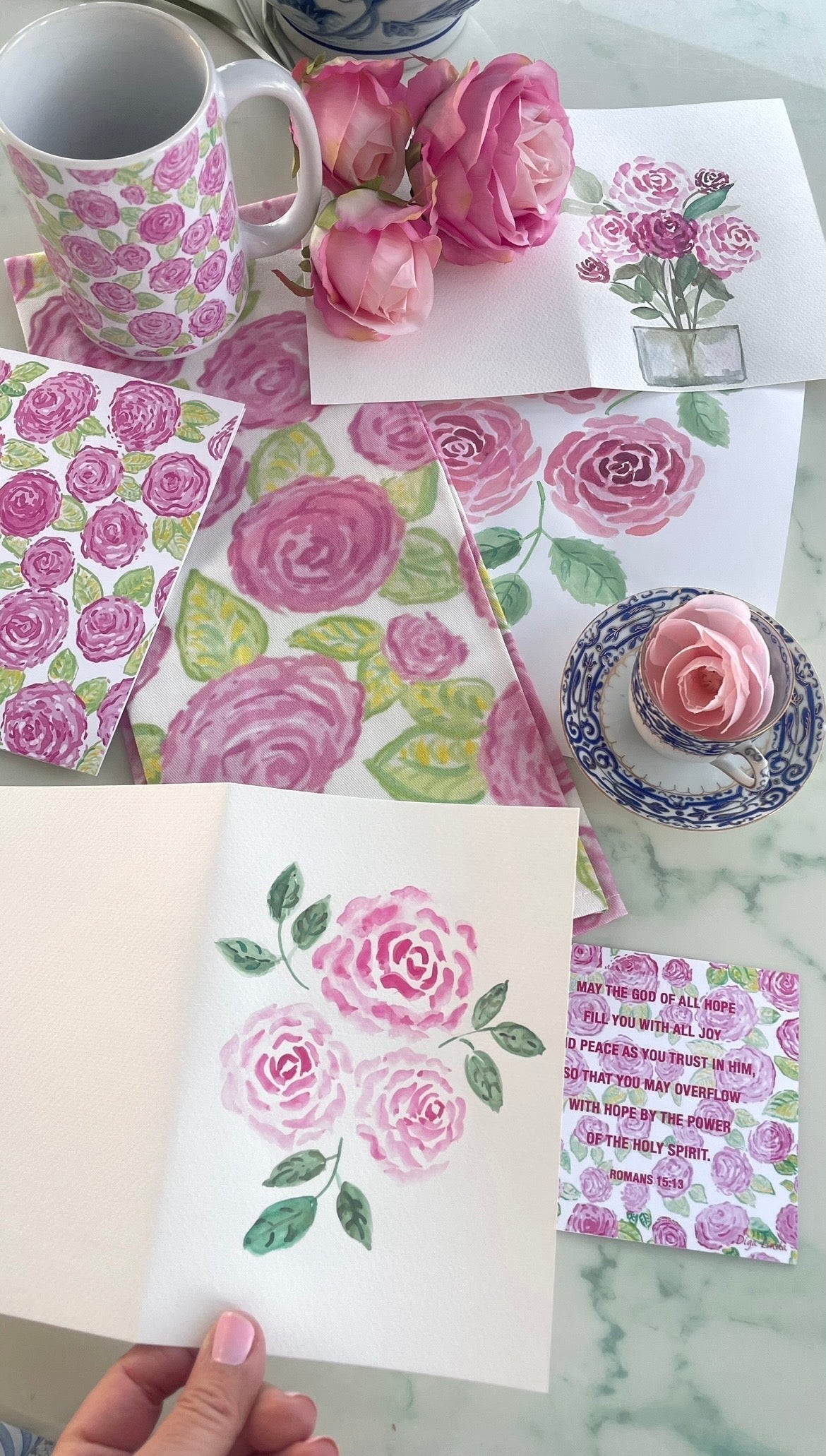 Roses: History, Meaning & Painted Live as Gifts Meant to Be Kept.