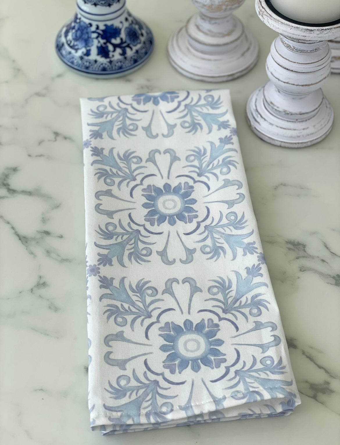 Casa Bela Blue and White Serene Tiles Tea Towels