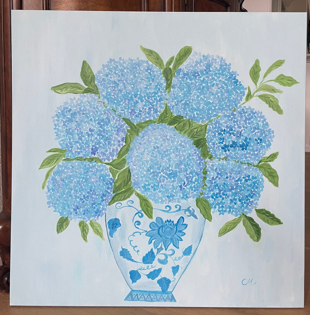 JARDIN BLUE Acrylic Painting
