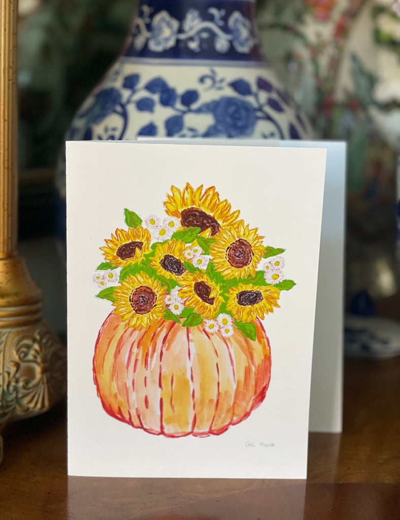 Sunflowers in Pumpkin 5x7 by Diga Linda