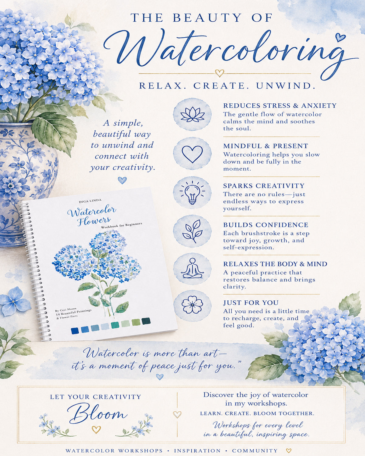 Watercolor benefits for the mind