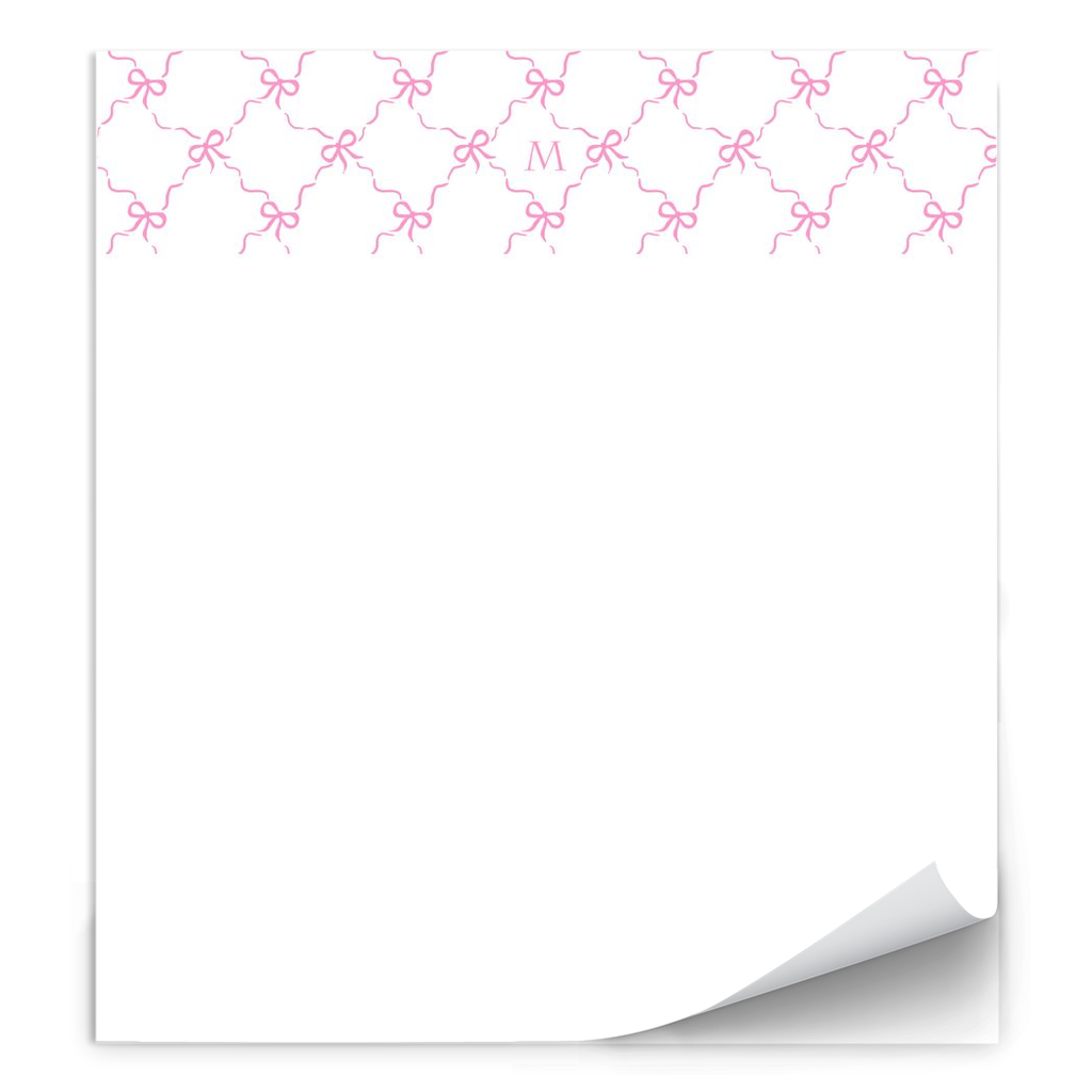 Rose Bows Personalized Notepads