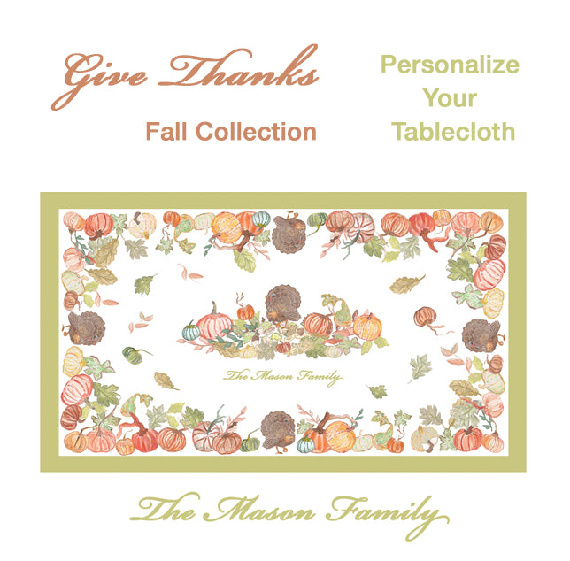 Personalize your tablecloth by  Diga Linda