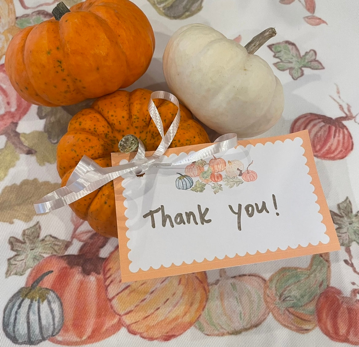 Fall Pumpkins Folding Place Cards