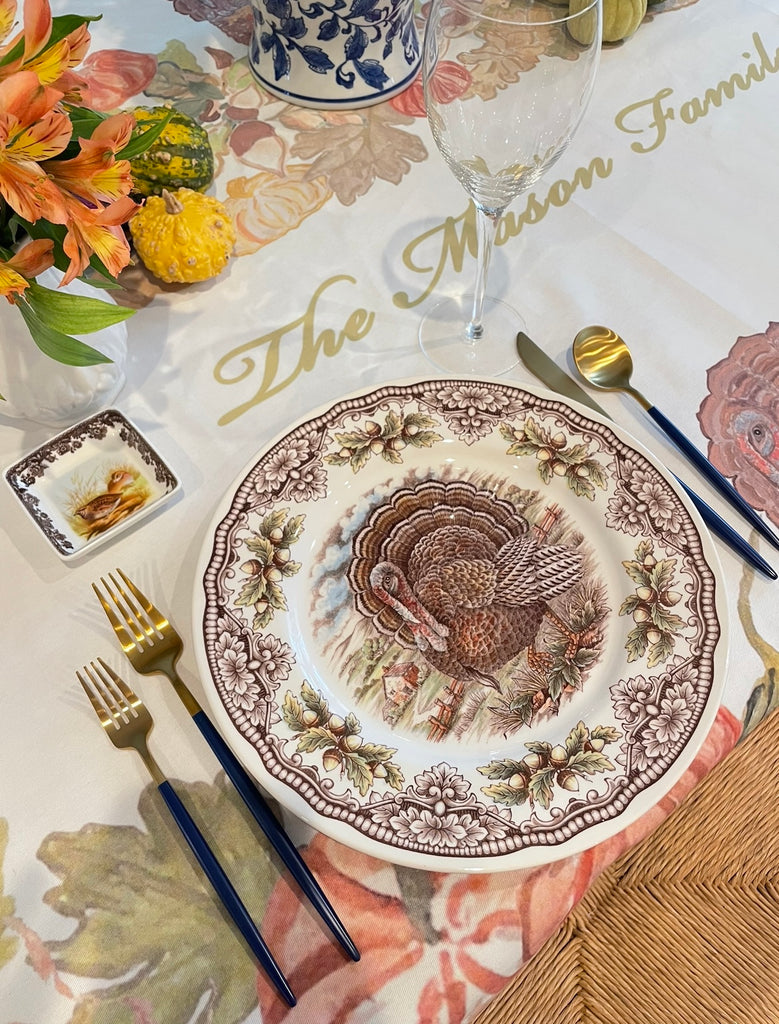 Personalized Give Thanks Tablecloth by Diga Linda