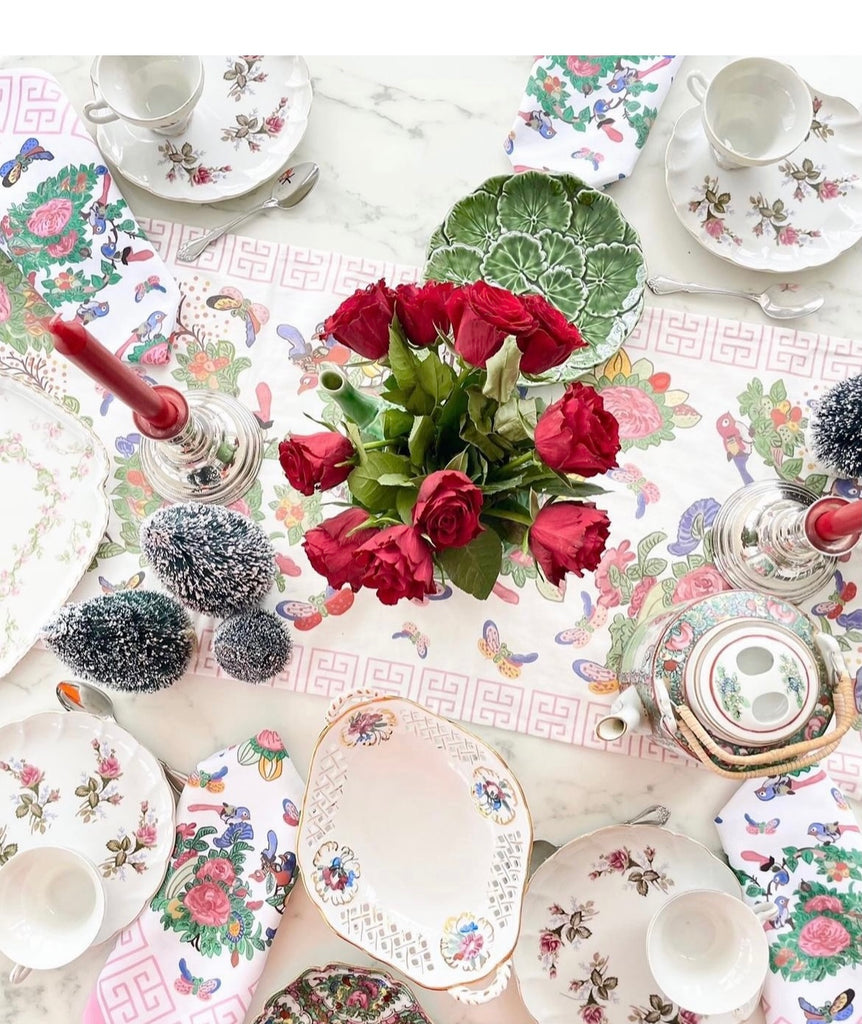 Famille Rose Antique Inspired Table Runners by Diga Linda