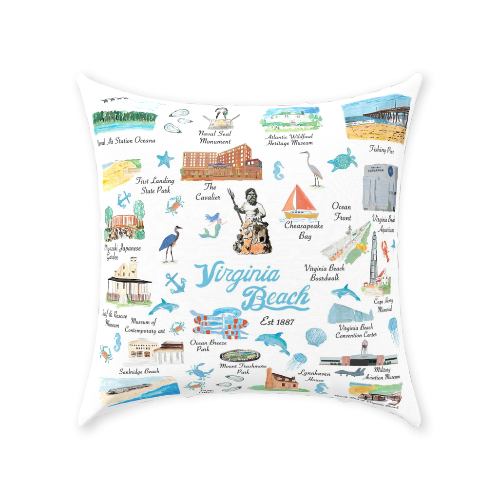 Virginia Beach Throw Pillows