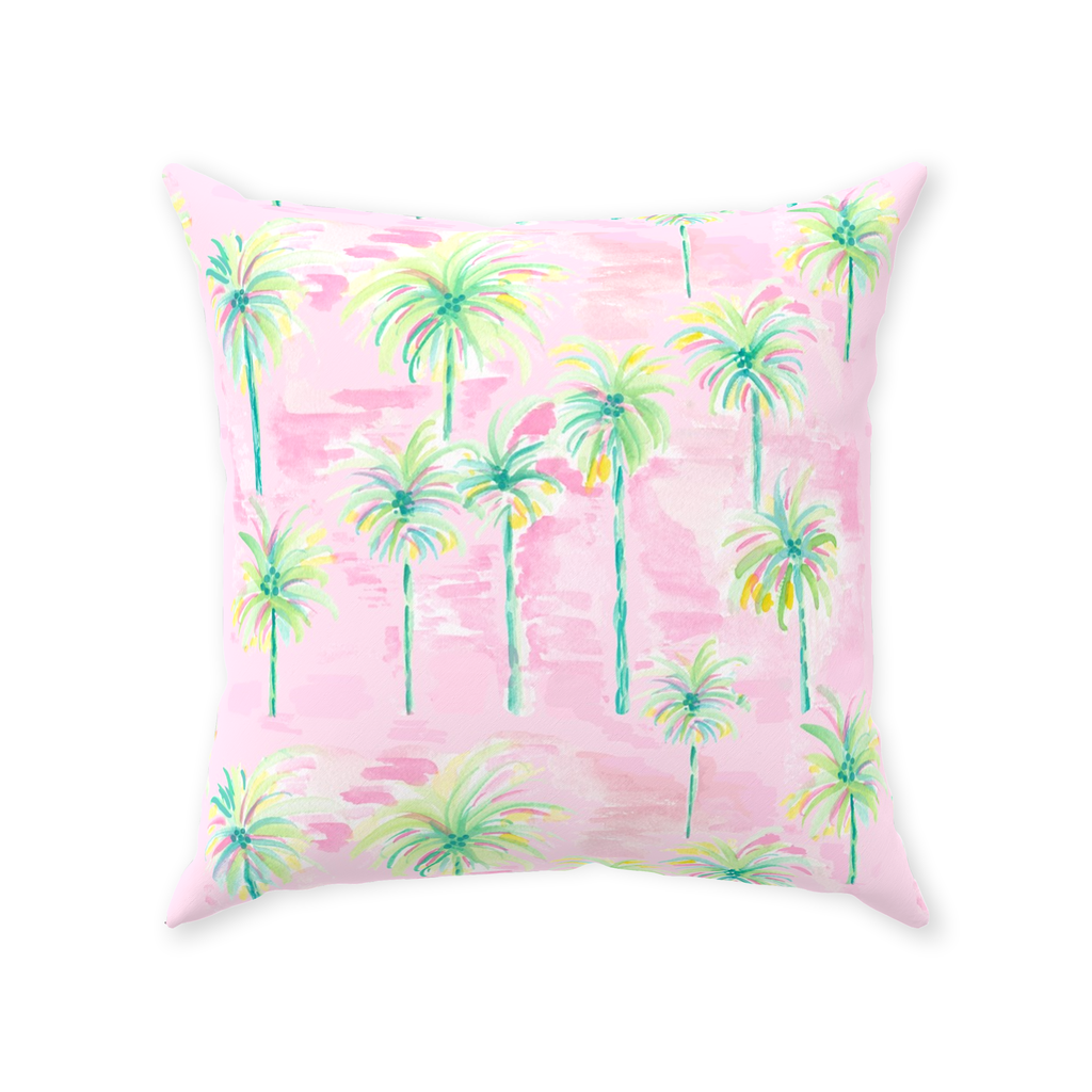 Happy Palms Throw Pillows